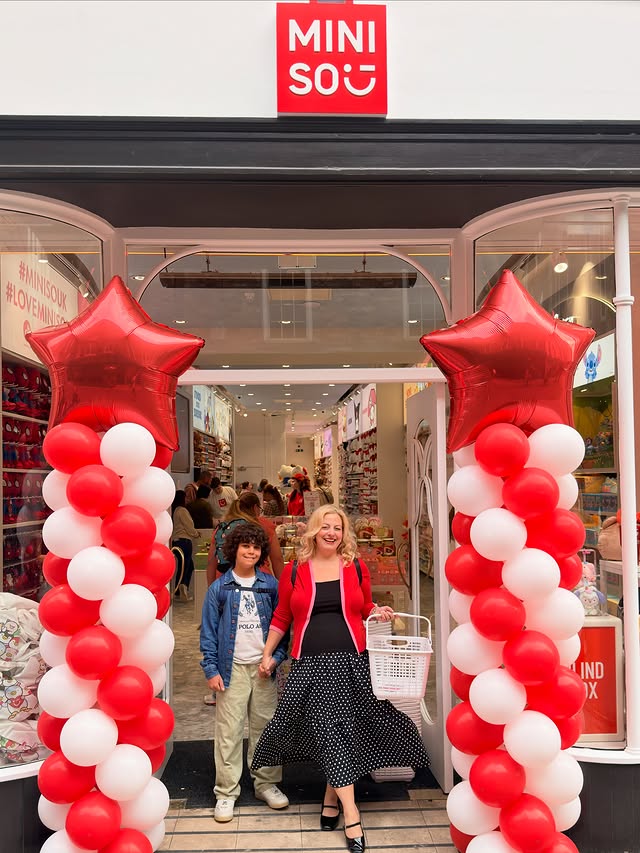 Instagram post by @sara.outabout for MINISO. Caption reads: @miniso_uk is the cutest and most adorable store....