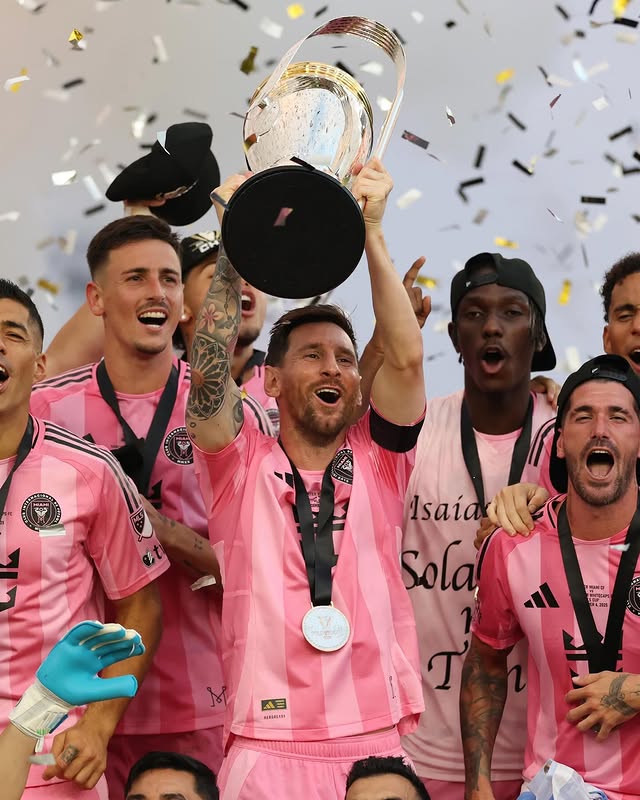 Instagram post by @officialhardrock for Hard Rock Cafe. Caption reads: THE GREATEST OF ALL TIME 🐐 @leomessi

#mlscup....