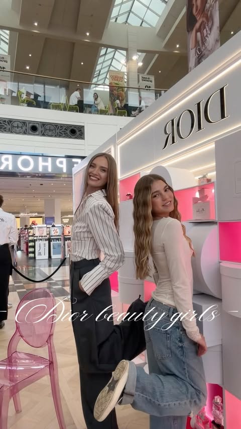 Instagram post by @blanka_chm for Dior. Caption reads: Dior beauty girls ✨🪽🤏🏽👼🏼🪽 @sylwia_butor....