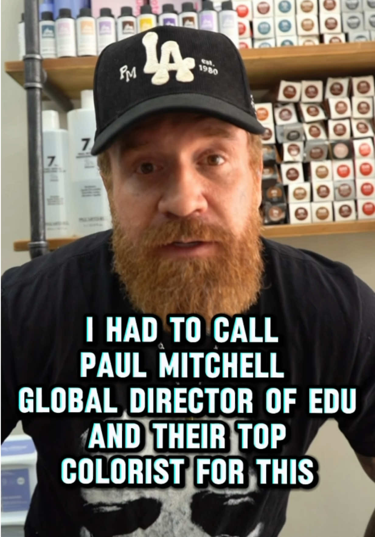 TikTok post by @wesdoeshair for Paul Mitchell. Caption reads: [...] and a text . Instantly , @Paul Mitchell....