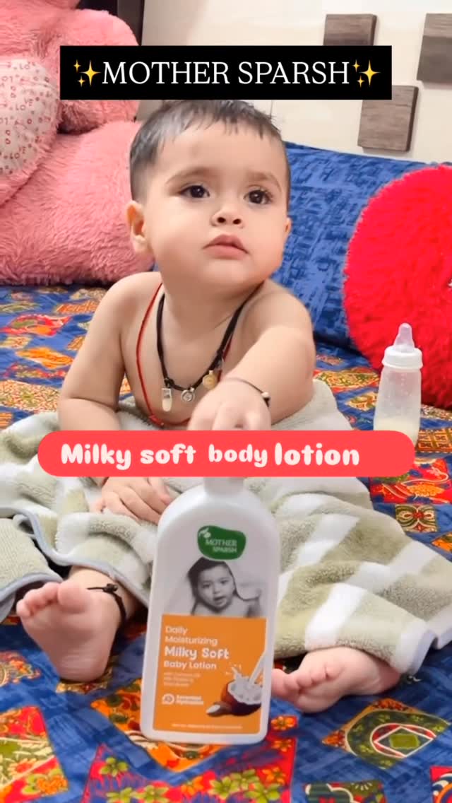 Instagram post by @kavishgodara_5 for Mother Sparsh. Caption reads: #incollaboration with @mothersparsh 

✨Bath time-....