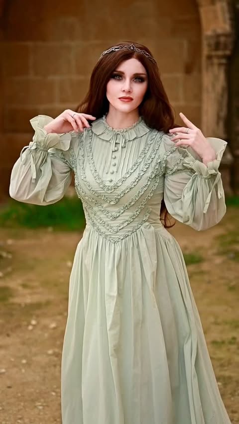 Instagram post by @thedarkesttale for LaceMade. Caption reads: The Elven Princess 🧝🏻‍♀️🌿 Dress....