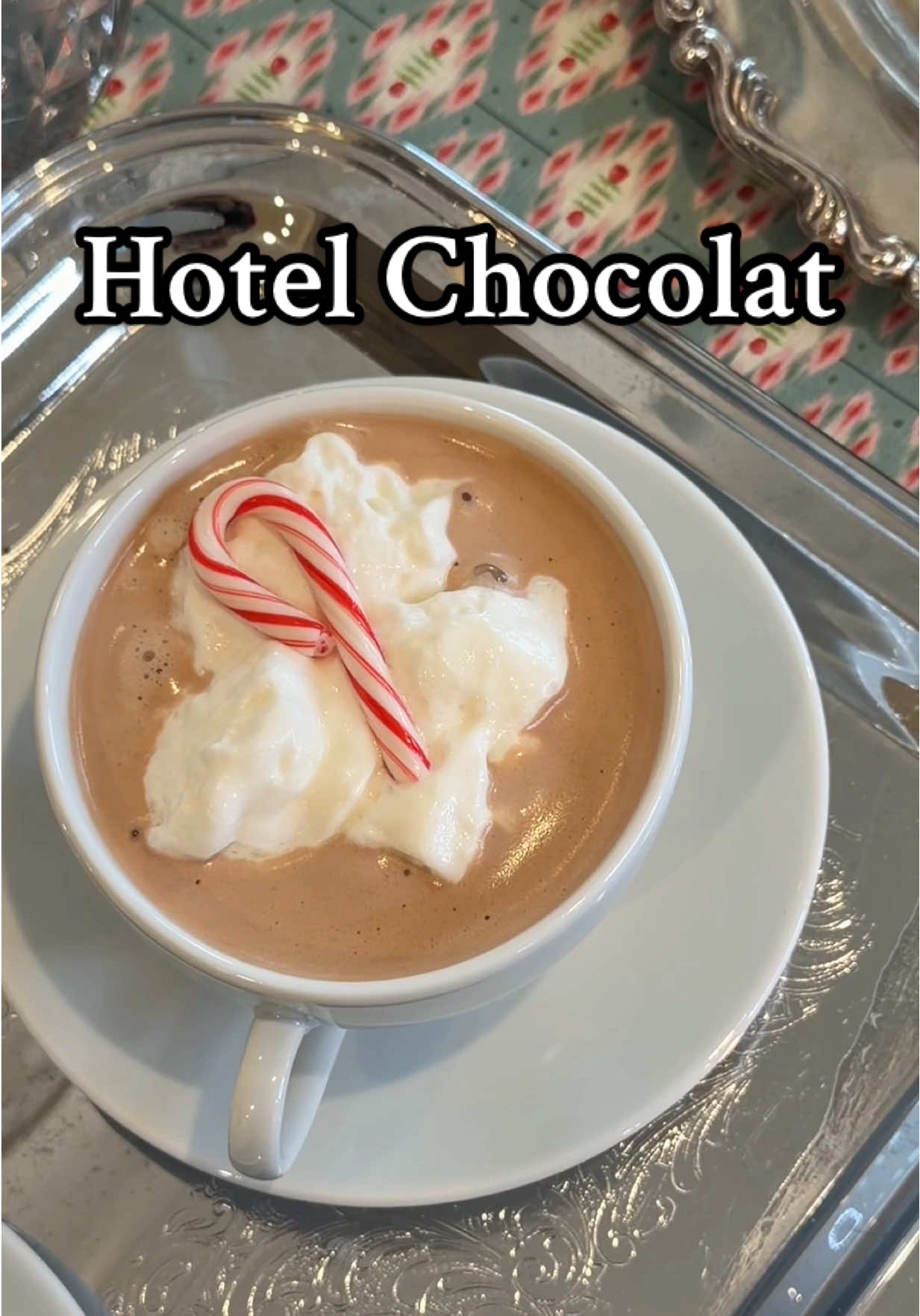 TikTok post by @lexnicoleta for Hotel Chocolat. Caption reads: [...] bar thanks to the Velvetiser® from @Hotel....