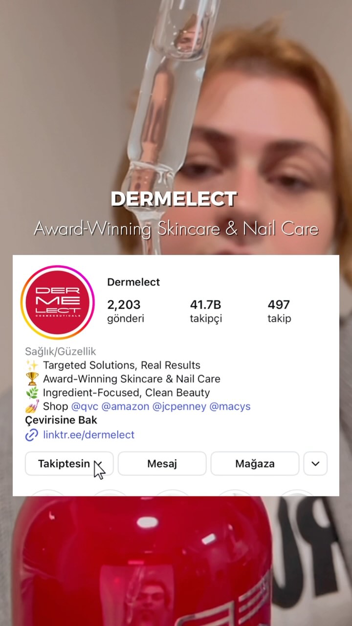 Instagram post by @gulendamfatihermin for Dermelect. Caption reads: Another win for the shelf! ✨
DermElect’s....