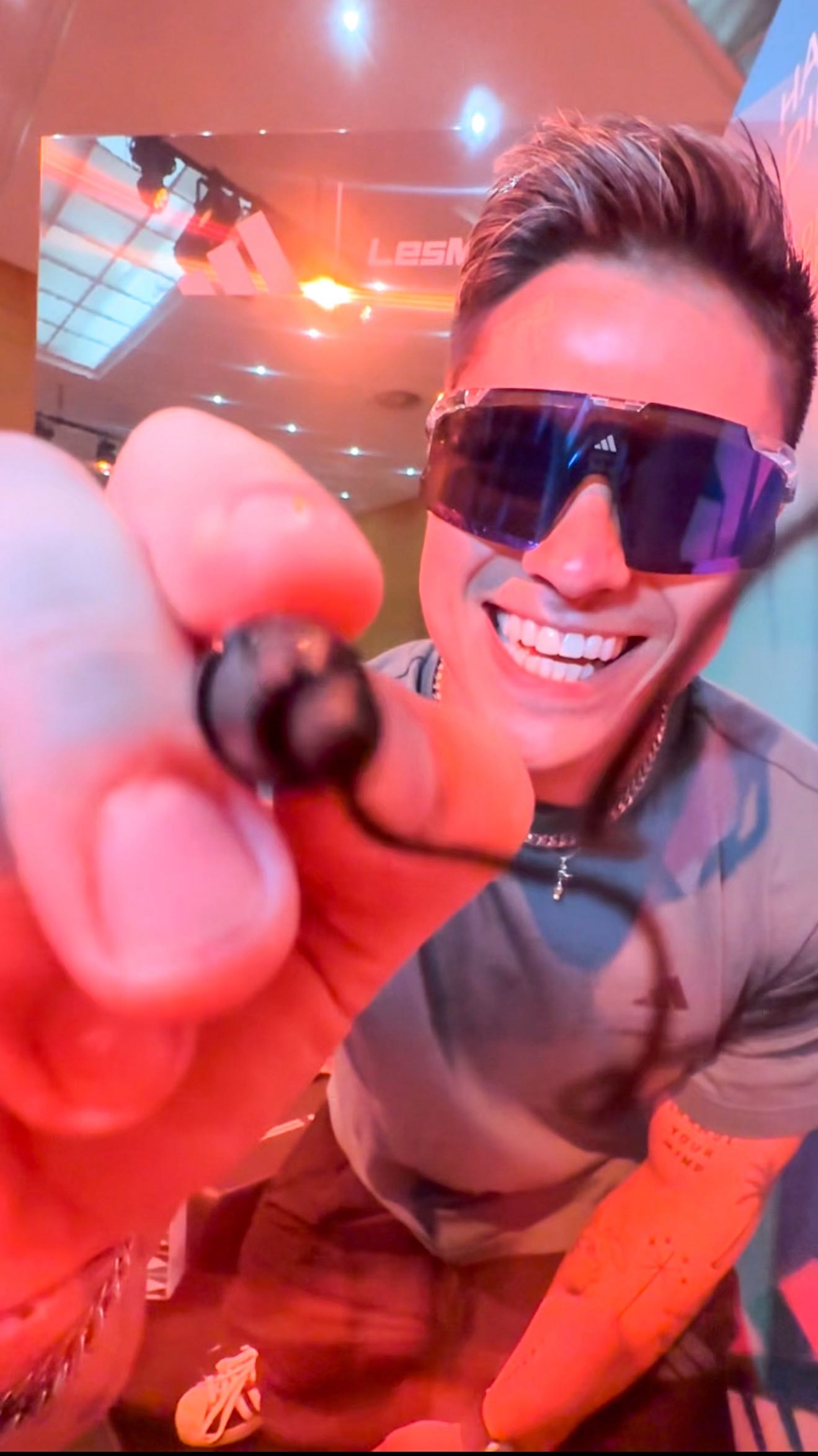 Instagram post by @m_monita for LES MILLS. Caption reads: [...] icons. Local energy. One movement — Les....