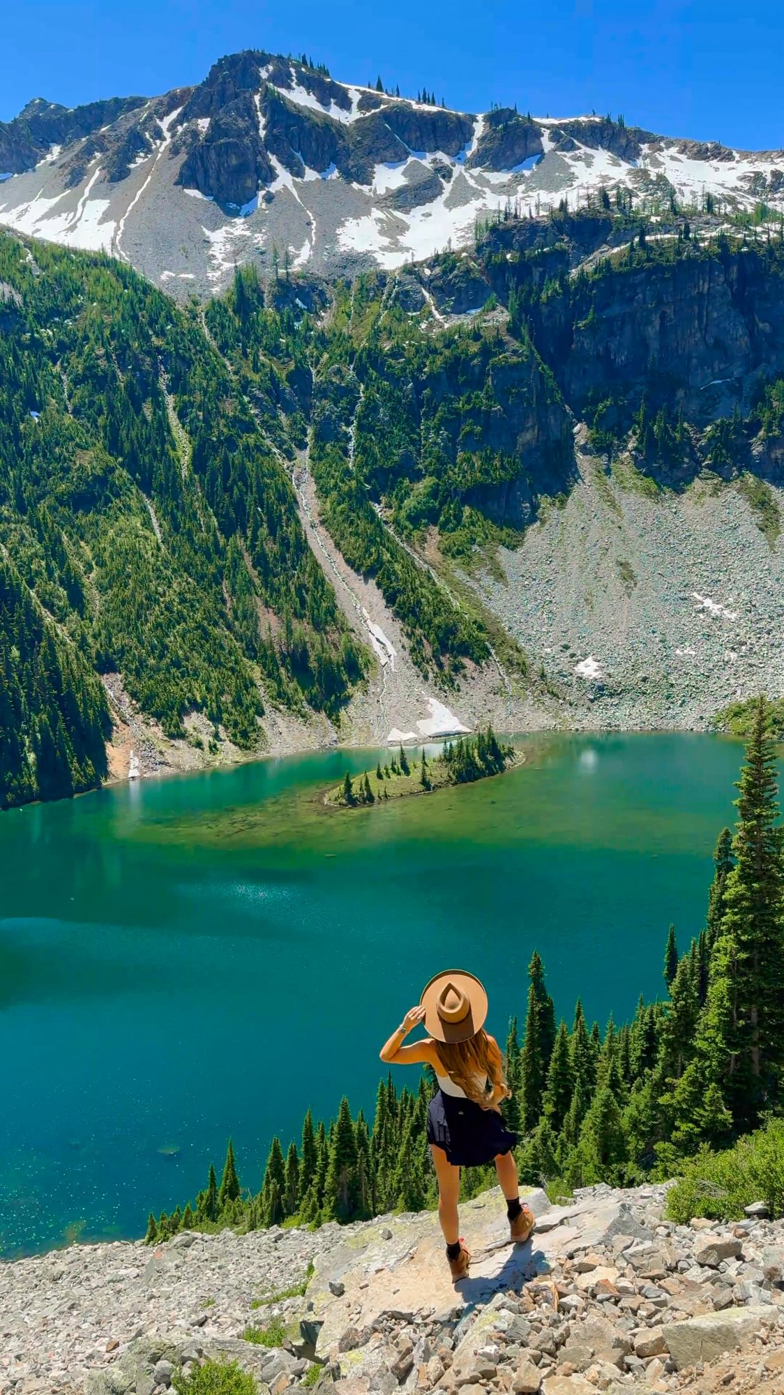 Instagram post by @therollinboles for cbdMD. Caption reads: MAPLE PASS LOOP 🌲🏔️ — North Cascades,....
