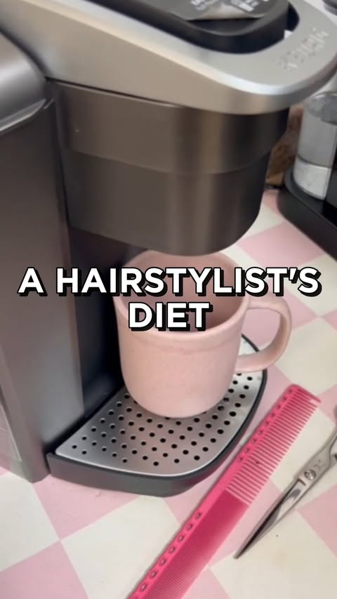 Instagram post by @samanthaxenglish for DESIGNME Hair. Caption reads: Client: ‘Did you eat today?’ 
Me: ‘…define eat.....