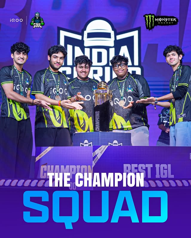 Instagram post by @soulesportsofficial for iQOO. Caption reads: [...] support means everything to us 🚀....