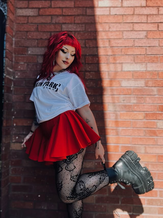 Instagram post by @abzynthh_ for Damaged Society. Caption reads: Cheeky bit of fezzy outfit inspo ft....