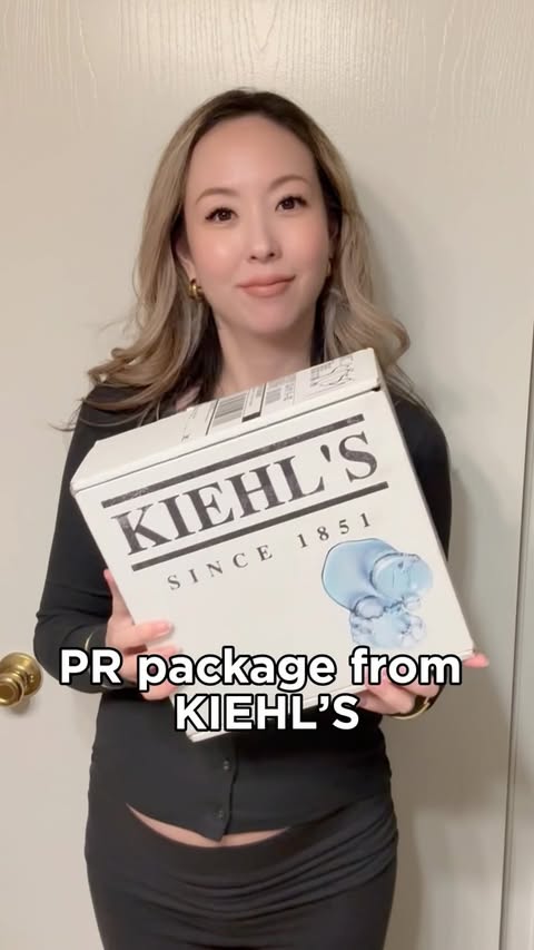 Instagram post by @euniceandlancelee for Kiehl's Since 1851. Caption reads: Part of the @kiehls family🧡 -Ultra Facial....