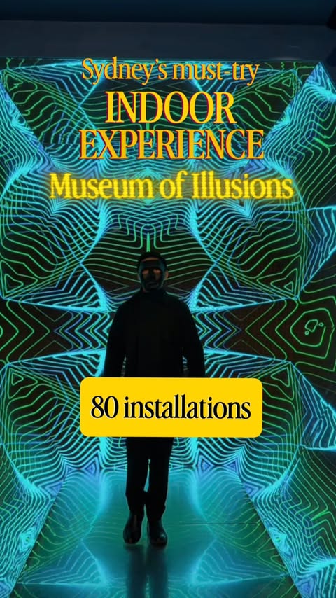 Instagram post by @sydneychronicles for Museum of Illusions. Caption reads: [...] your next Sydney day out because Museum of....