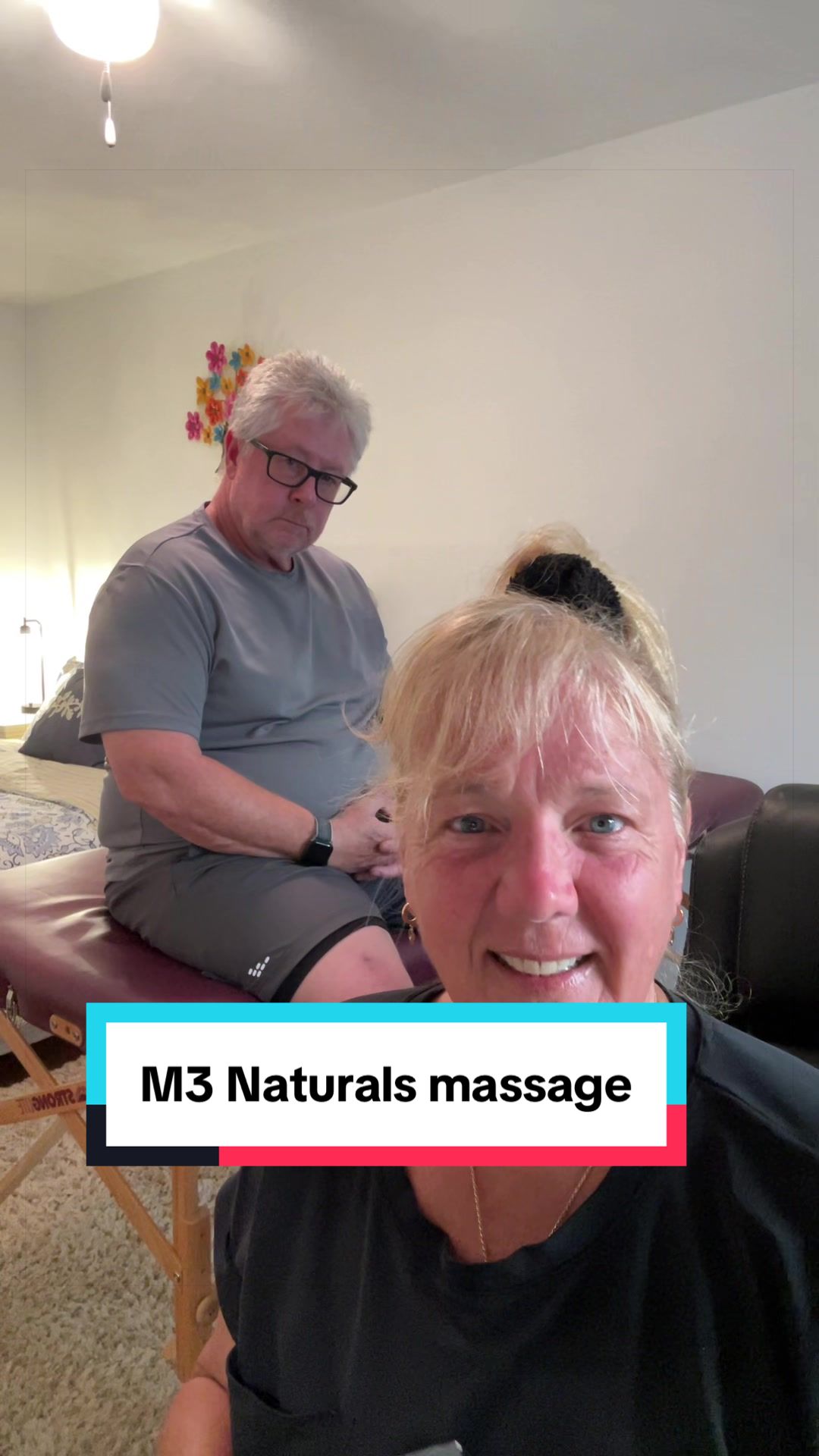 TikTok post by @elisakilhafnerbec for M3 Naturals. Caption reads: @M3 Naturals wow we love this massage therapy set!....