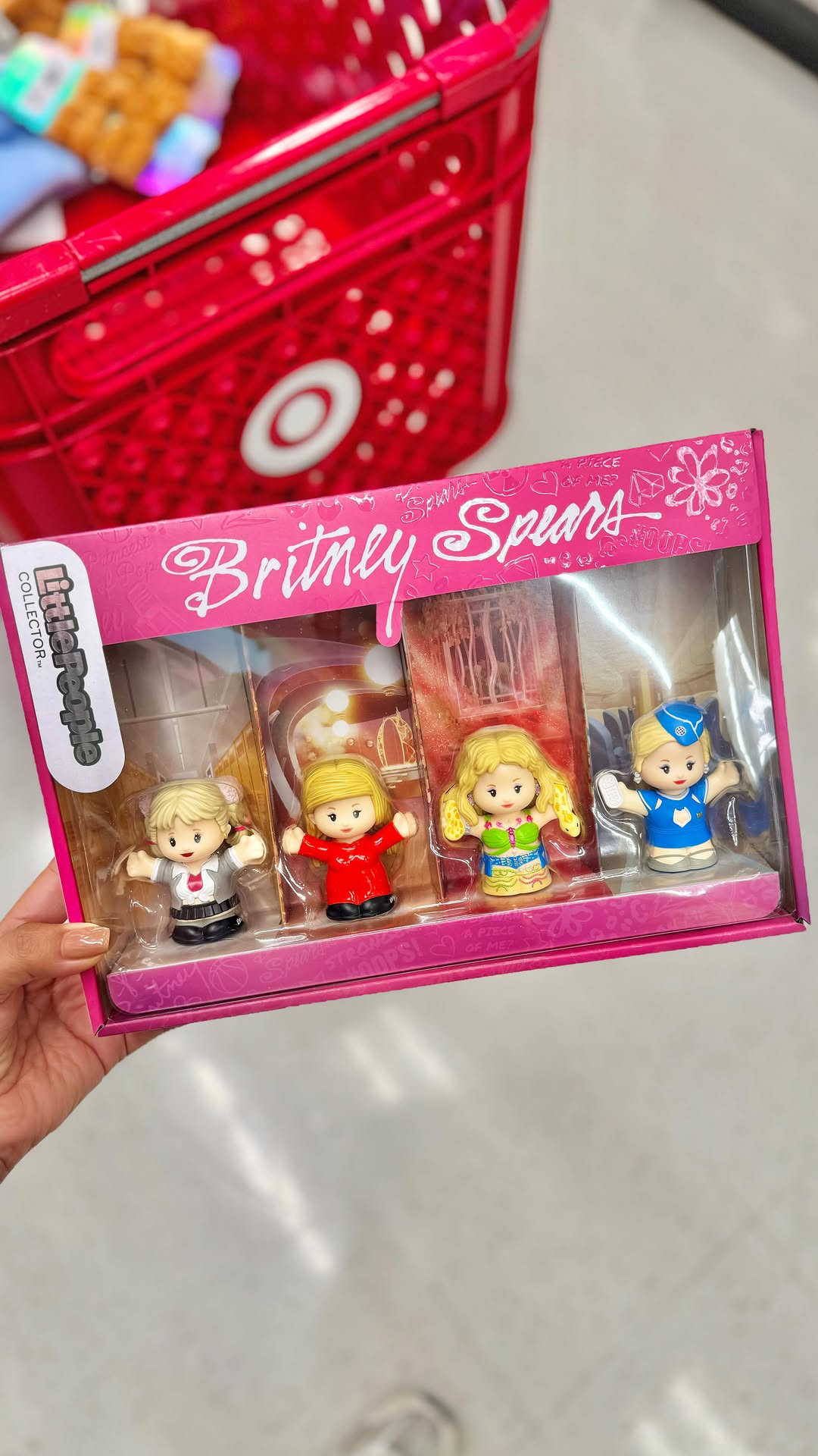 Instagram post by @targetovereverything for Fisher-Price. Caption reads: #ad Calling all Britney fans! The NEW @fisherprice....