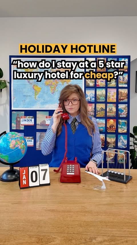 Instagram post by @holidayexpert for Skyscanner. Caption reads: ad 5 Star Hotels in the SCHOOL HOLIDAYS for under....