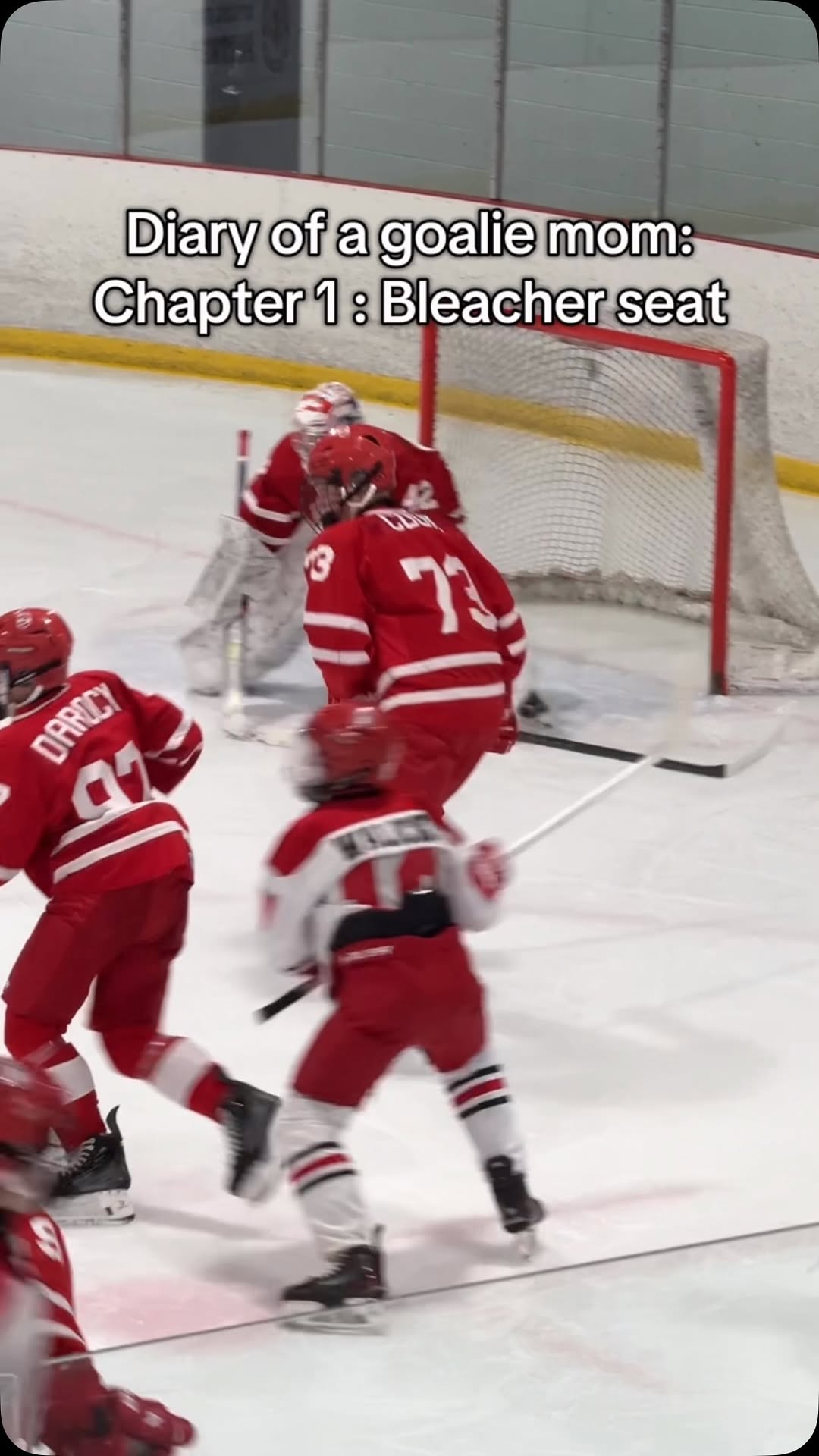 Instagram post by @christalee21 for Biosteel. Caption reads: Journey of a #goaliemom #goalie #mom #hockey....