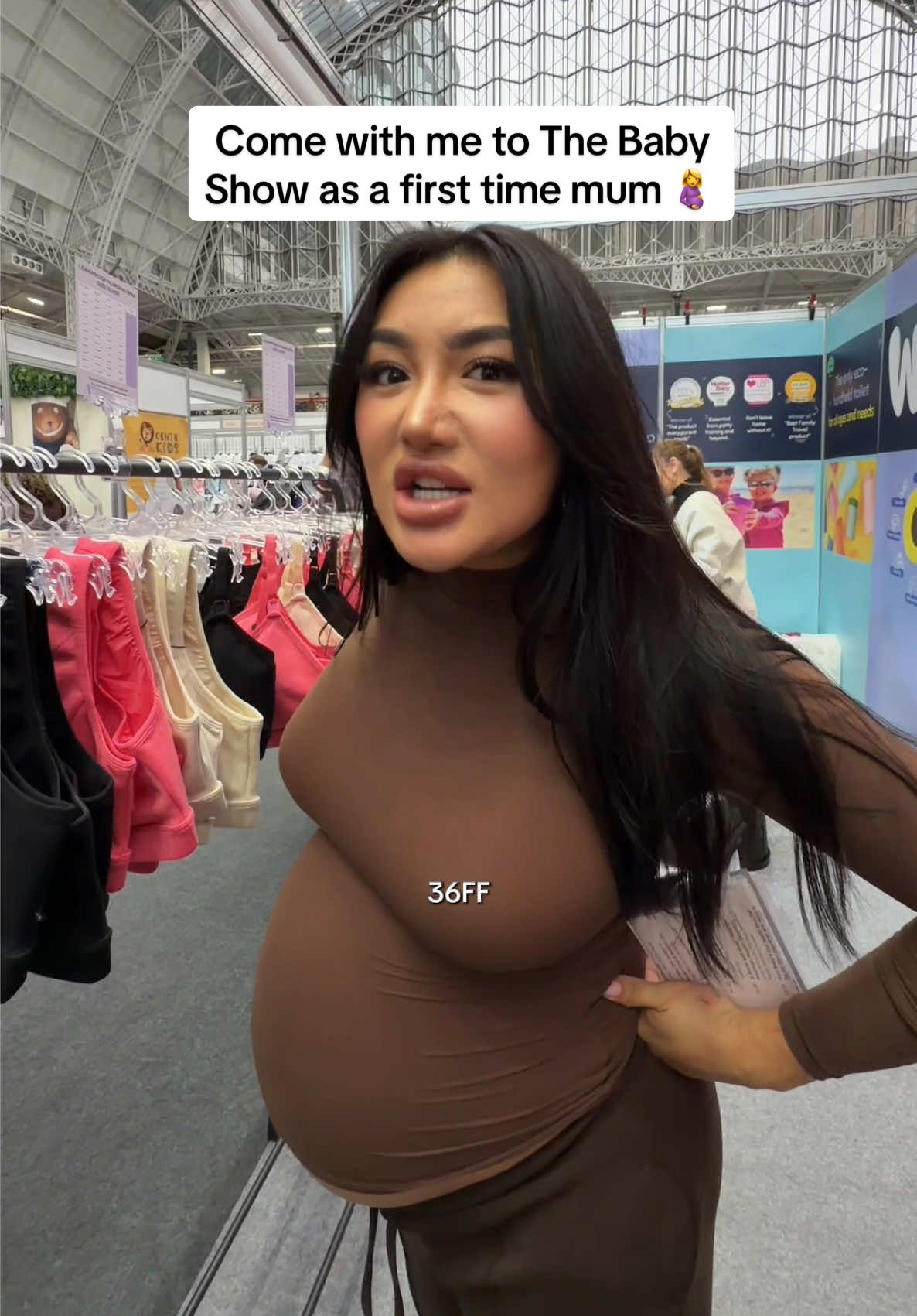 TikTok post by @xthuyle for Stokke. Caption reads: This place is like heaven for a first time mum!....