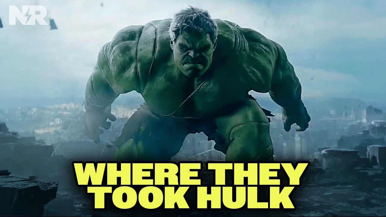 YouTube post by @NewRockstars for Adobe Spark. Caption reads: What Happened to HULK After Spider-Man Brand New....