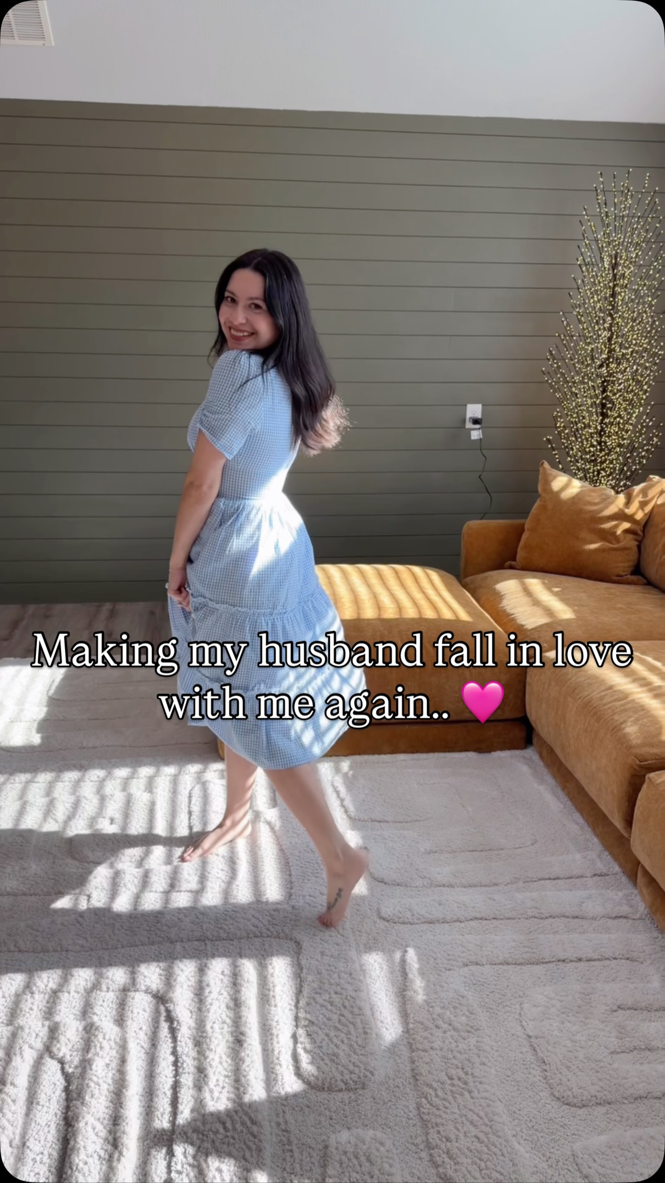 Instagram post by @ricky_and_lesly for Poet Dresses. Caption reads: I think it worked!! 🤭 @poetdresses Use my code....