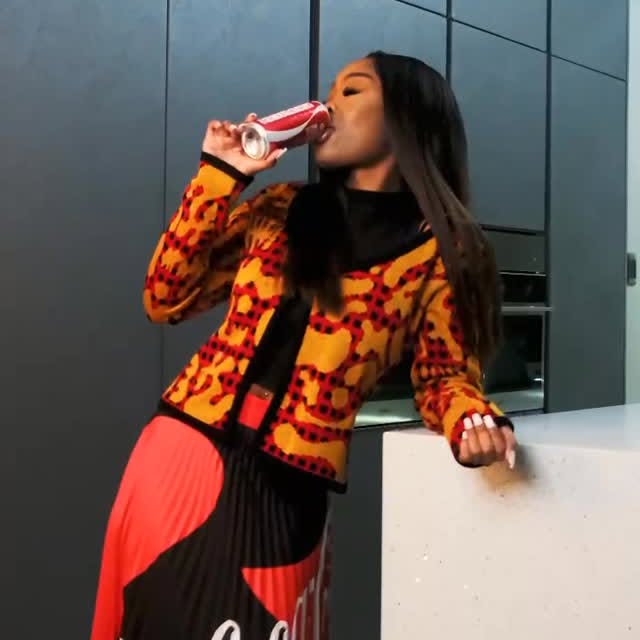 Instagram post by @yanda.woods for Coca-Cola South Africa. Caption reads: Just when I was about to have a fashion flop,....