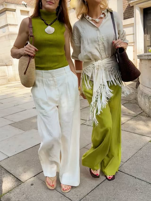 Instagram post by an influencer for Sézane. Caption reads: Do you think we were on our way to find Matcha to....