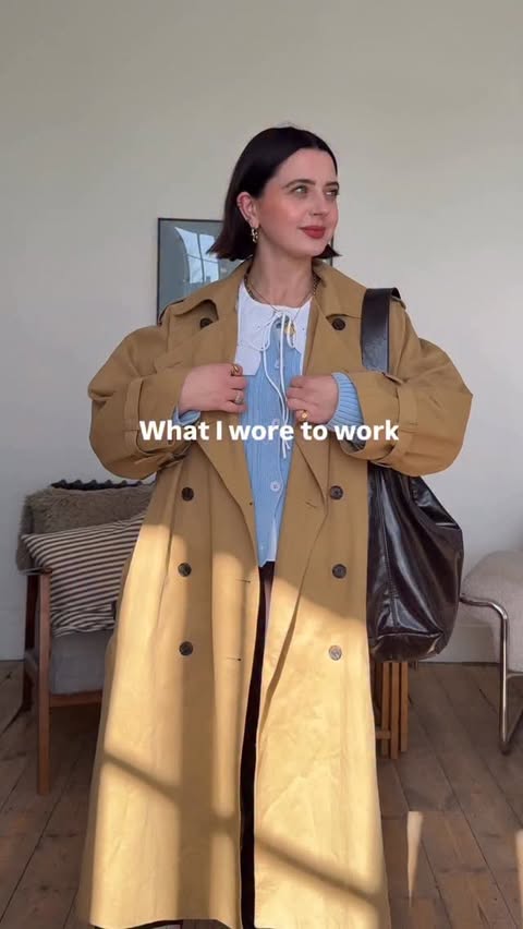 Instagram post by @mollycampbell_ for Glassworks London. Caption reads: [...] @asos Shoes @marksandspencer Coat....