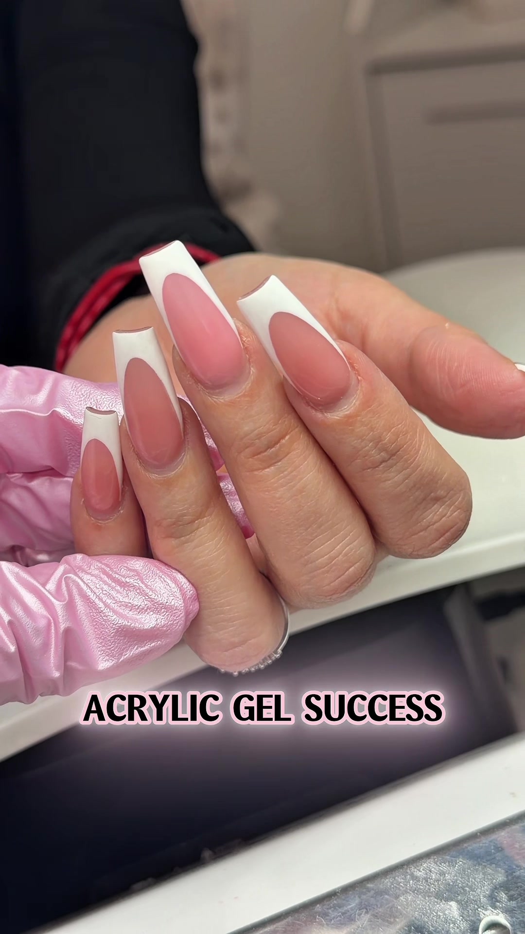 TikTok post by @victoriasnailz for V Beauty Pure. Caption reads: [...] VERY VERY clean after prep! Products:....