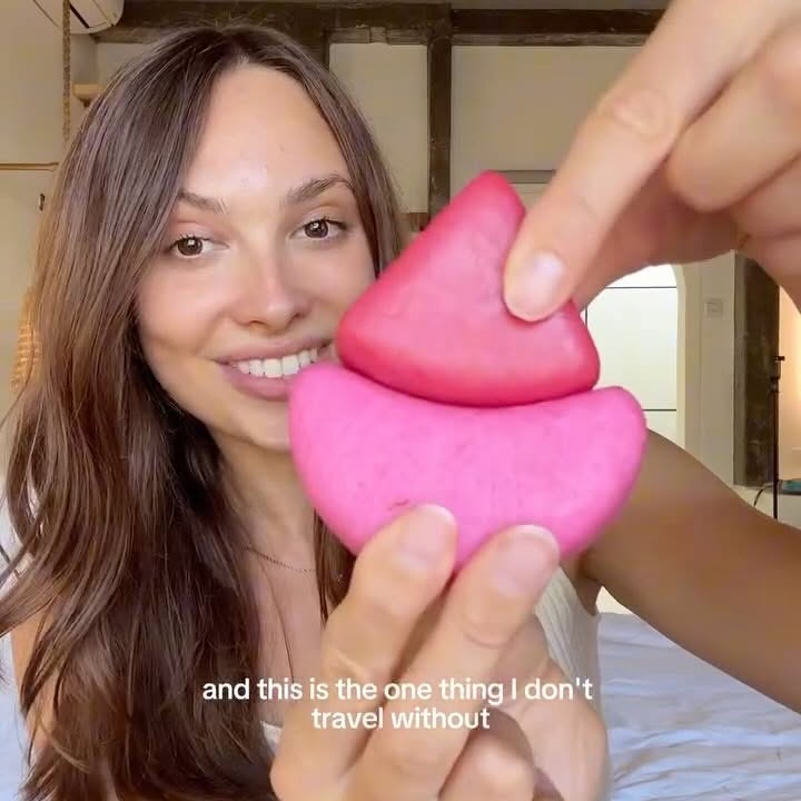 Instagram post by @sophiaxverde for Ethique. Caption reads: The one thing I NEVER travel without @ethiqueworld....