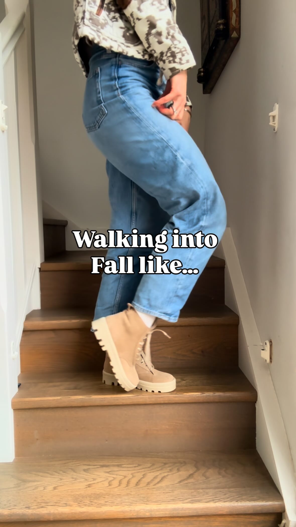 Instagram post by @whatthemenopause for Naot Shoes North America. Caption reads: That first crisp breeze of Fall… sun still out,....
