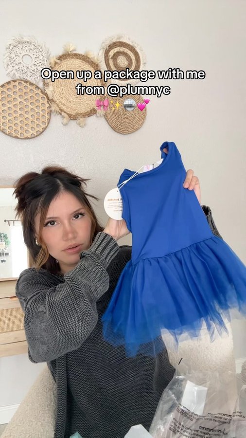 Instagram post by @runningwwild for iloveplum. Caption reads: The CUTEST dresses from @plumnyc 🎀✨ #sponsored....