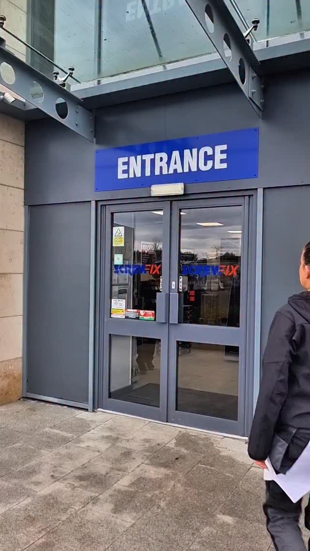 Instagram post by @katelynccummins for Screwfix. Caption reads: You never know who you’ll run into at Screwfix....