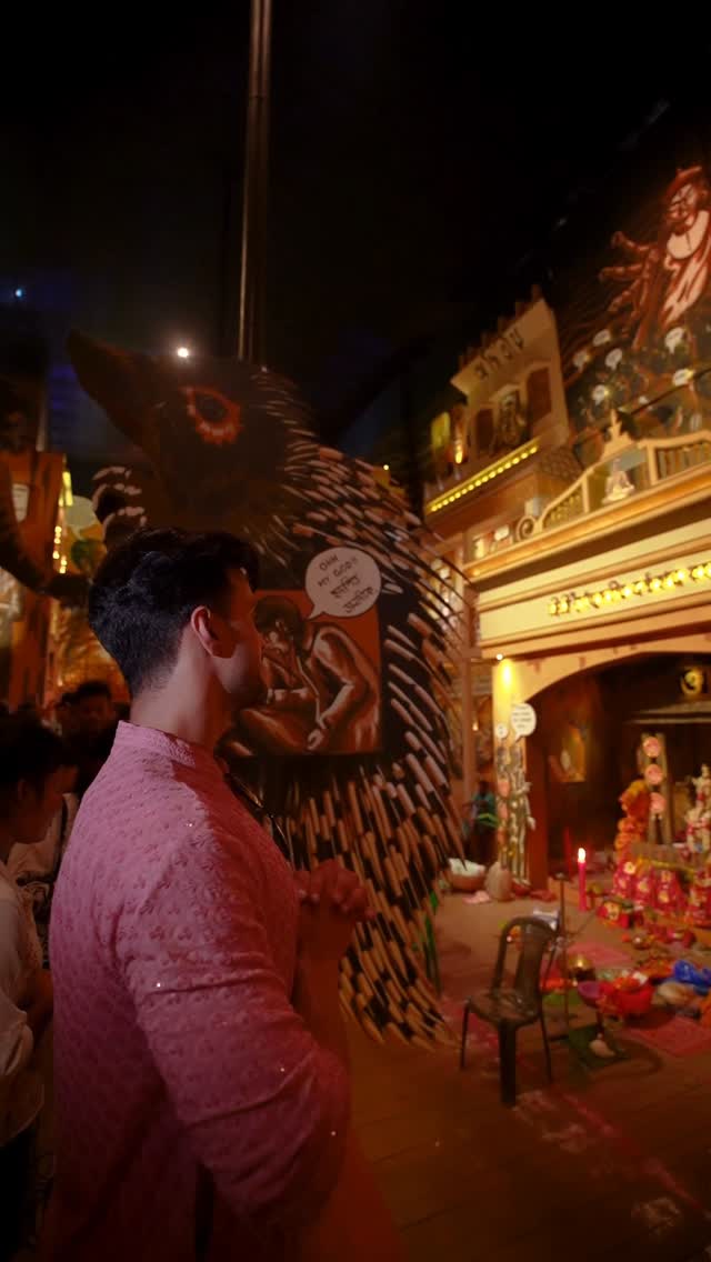 Instagram post by @mohitkumarofficial for HealthOK Tablets. Caption reads: Durga Puja means lights, bhog & non-stop....