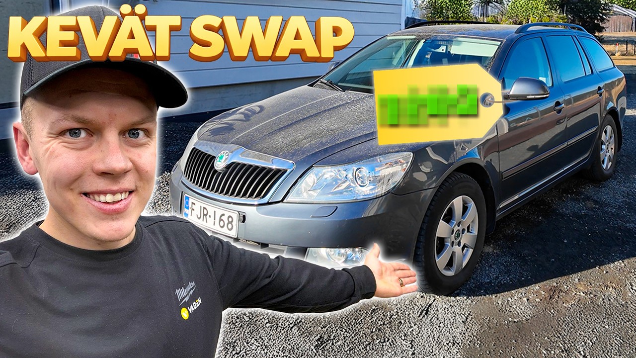 YouTube post by @Simolammikko for CarVertical. Caption reads: -20% koodilla VAGEN:....