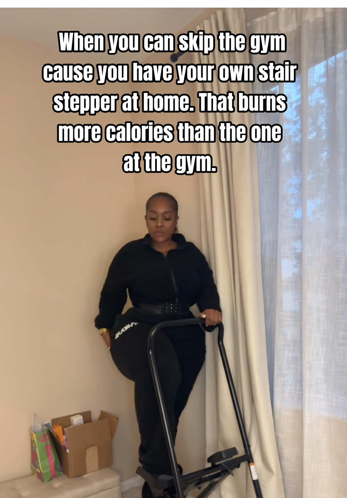 TikTok post by @londondagreat1 for Merachfit. Caption reads: Now I love the gym but I also prefer to workout at....