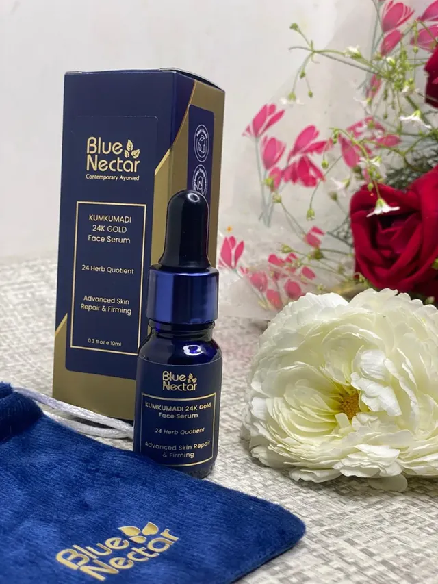 Instagram post by @alina_ansari2 for Blue Nectar. Caption reads: [...] use product with you that is from....