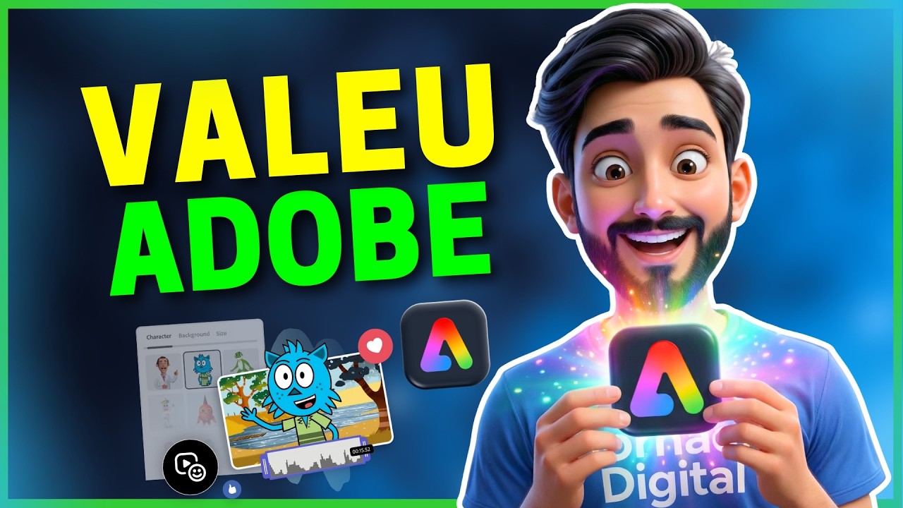 YouTube post by @jornadadigital50 for Adobe Spark. Caption reads: 🚨FREE AI makes Animated NARRATOR and TALKING....