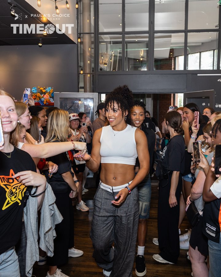 Instagram post by @gettogethxr for TOGETHXR. Caption reads: For the fans 🫶 We hosted a sideline chat in Indy....