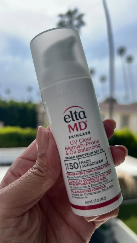 Instagram post by @drpimplepopper for EltaMD. Caption reads: [...] that actually protects and corrects.....