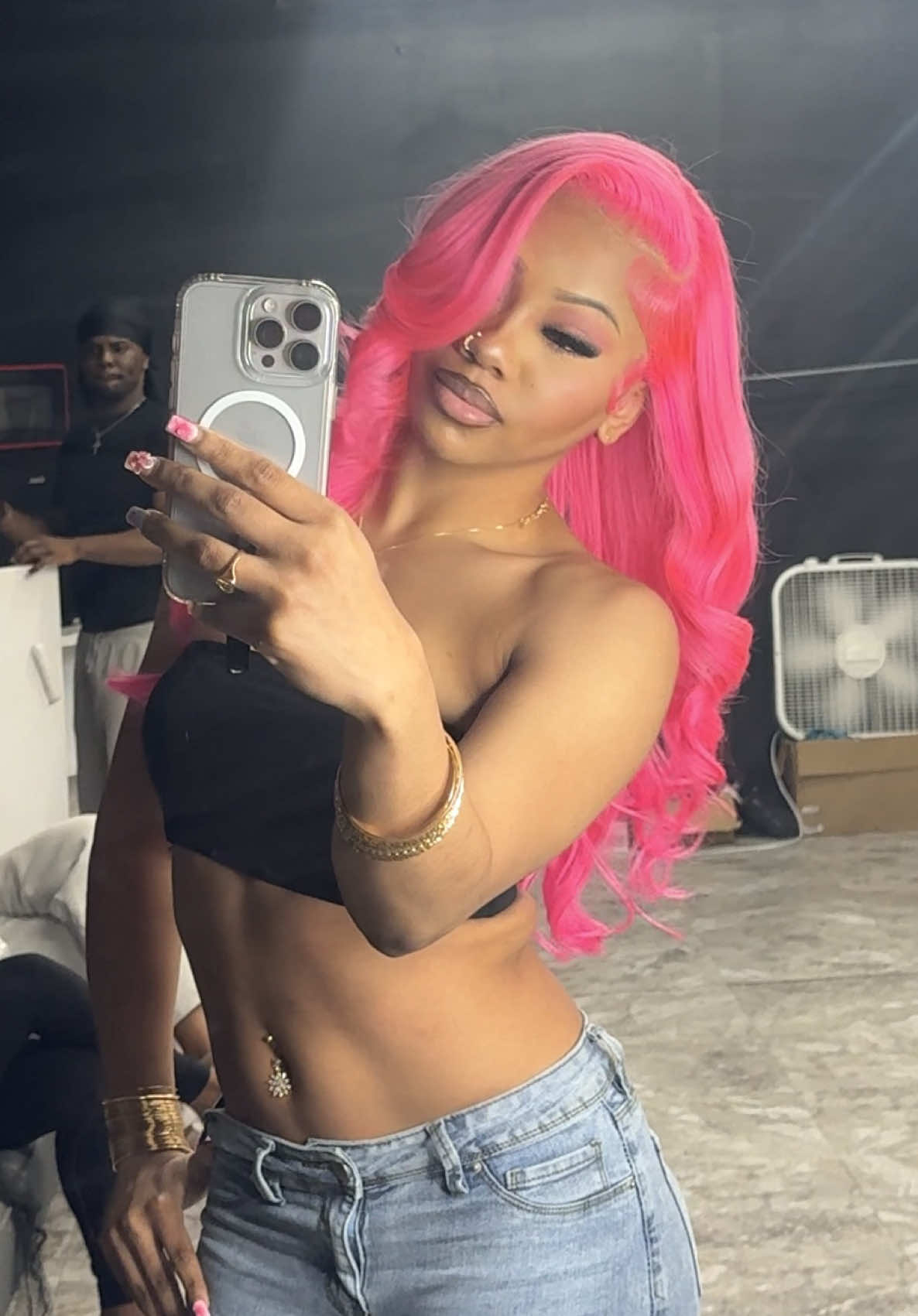 TikTok post by @_yatzee for Lumiere Hair. Caption reads: Barbzz do it the best ⭐️⭐️⭐️⭐️ !Hair link in bio....