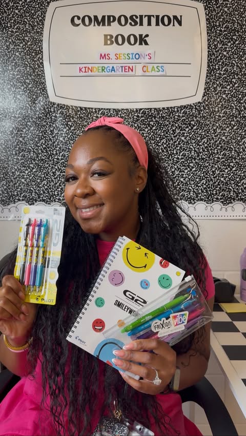 Instagram post by @littlemissclassinsession for Pilot Corporation of America (Pilot Pen). Caption reads: Calm classrooms start with the right tools. 💛✨....