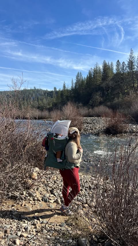 Instagram post by @brittsbellavita for REI. Caption reads: Here’s to more hiking adventures as a party of 3....