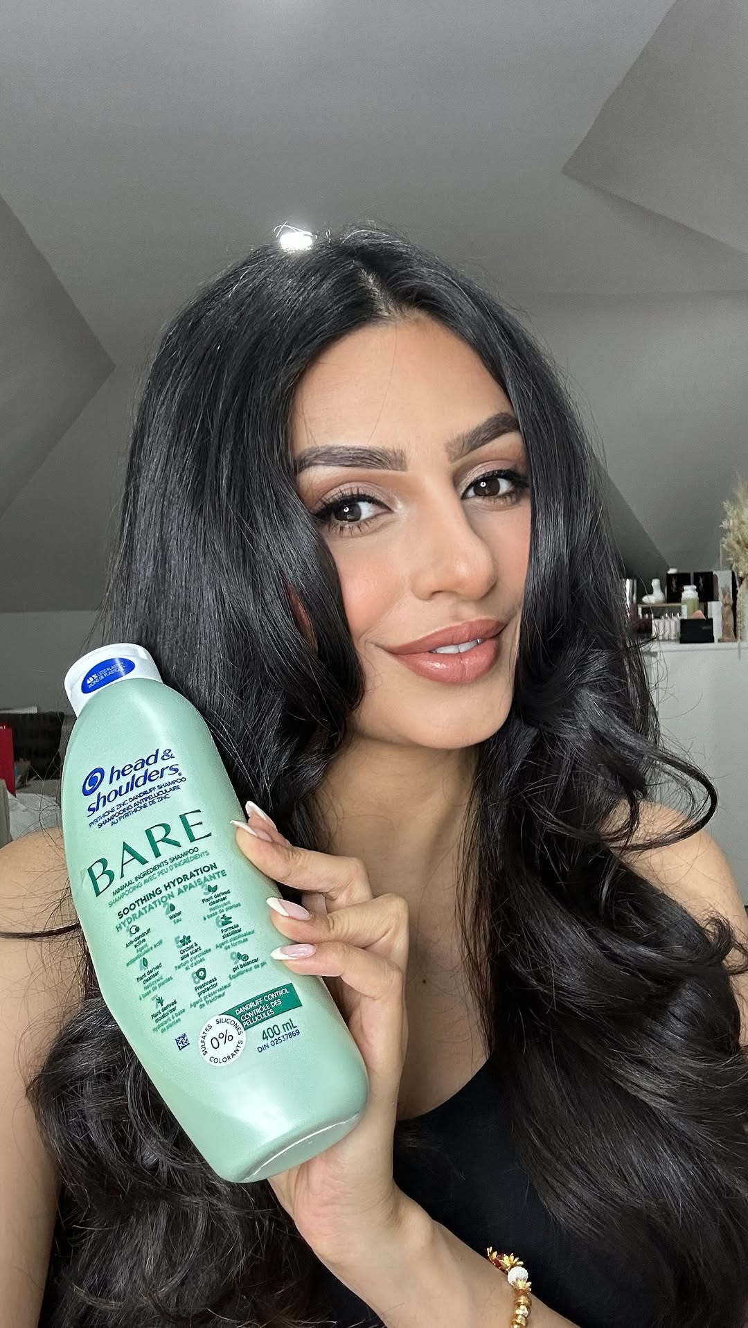 Instagram post by @glambygilly for Head&Shoulders. Caption reads: Meet the game-changer for my dry scalp:....