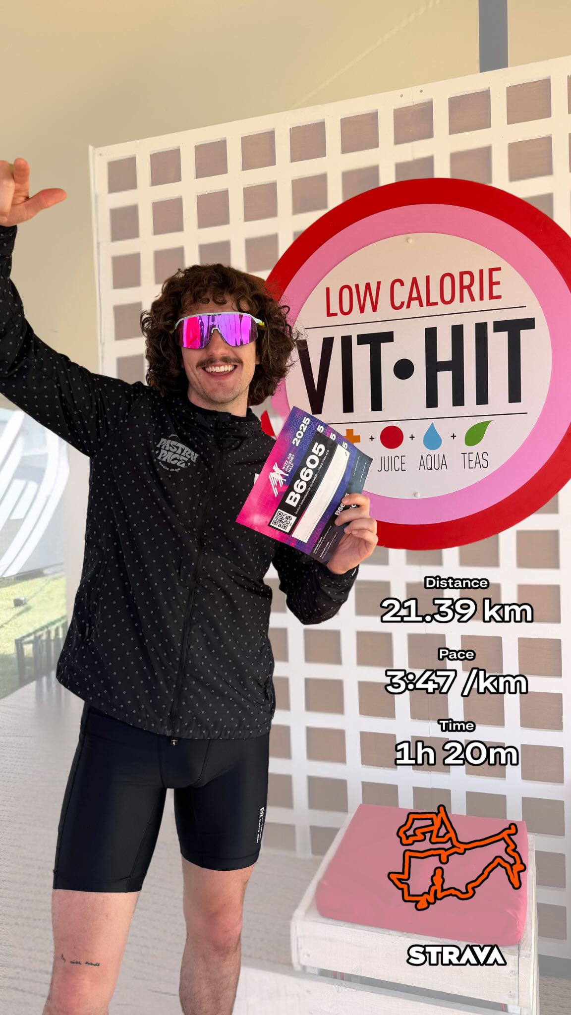 Instagram post by @danofazz for Vithit. Caption reads: Hackney Half Marathon ✅

London, you’re....