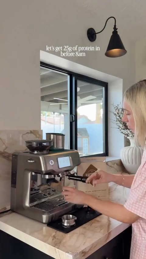 Instagram post by @calynbrooke for Ka'Chava. Caption reads: [...] your protein and coffee all in one —....