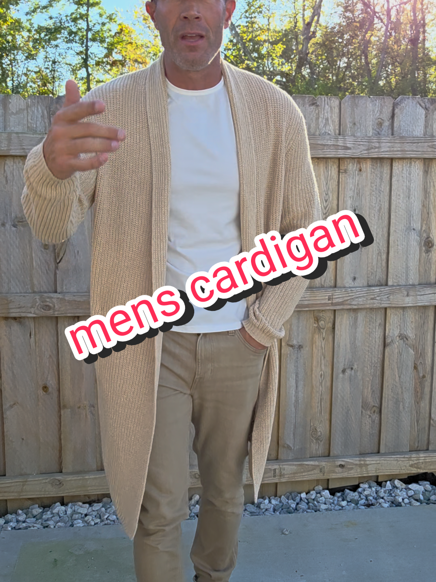 TikTok post by @dcfitness1 for COOFANDY. Caption reads: @COOFANDY Selection mens long cardigan coat [...].