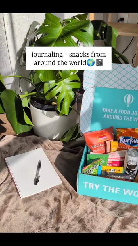 Instagram post by @oliviafoodieeats for Try The World. Caption reads: [...] by trying international snacks from....