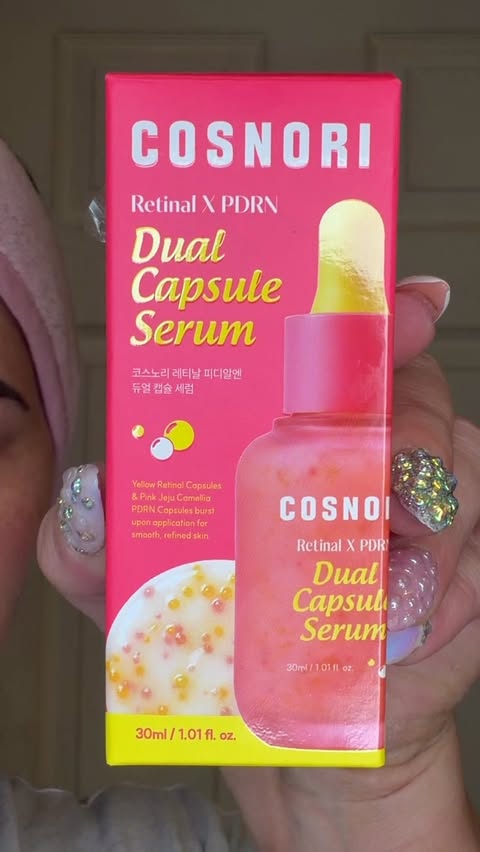 Instagram post by @angelcitro for Cosnori. Caption reads: This is Cosnori Dual Capsule Serum from....