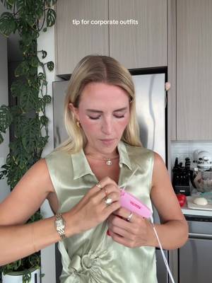 TikTok post by @paulinekulka for TUCKY. Caption reads: [...] is too low for the office! @Shop Tucky....