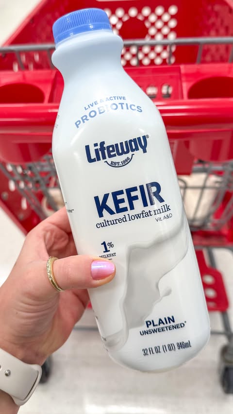 Instagram post by @targettakesmypaycheck for Lifeway Foods. Caption reads: This year I'm prioritizing gut health and I found....