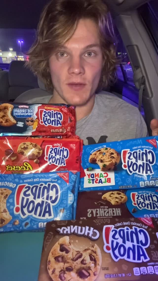 Instagram post by @ianjackedeats for Chips Ahoy!. Caption reads: Rating @chipsahoy Flavors #reels #foru #chipsahoy....