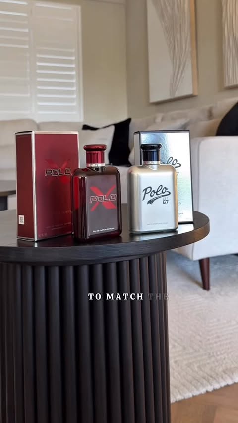 Instagram post by @georgeadun for Ralph Lauren Fragrances. Caption reads: #ad Our @ralphlaurenfragrances scents for the day!....